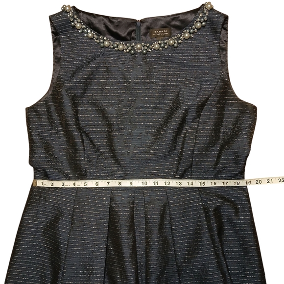 Tahari Embellished Fit and Flare Mini Dress - Picture 6 of 8